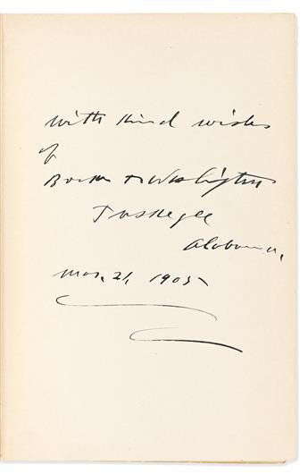 Washington, Booker T. (1856-1915) Up From Slavery, inscribed by the author.